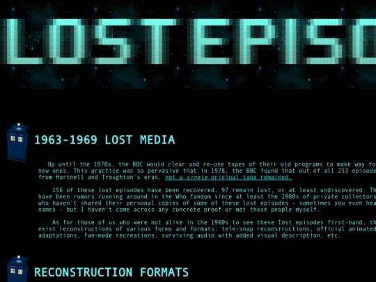 dw/lostepisodes screenshot