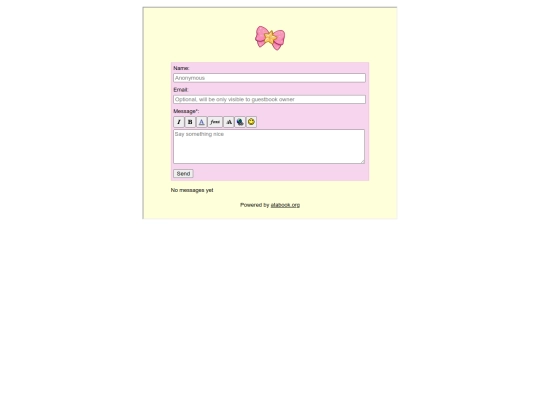 guestbook screenshot