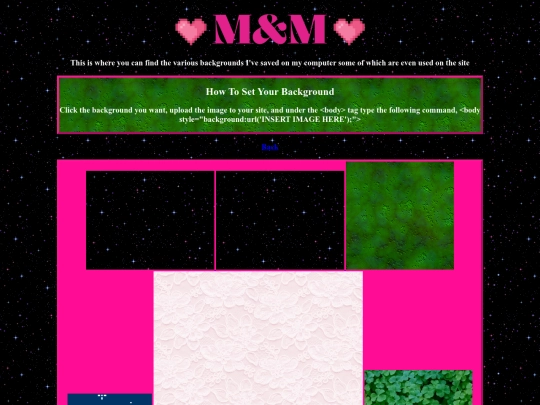 Extras/Backgrounds screenshot