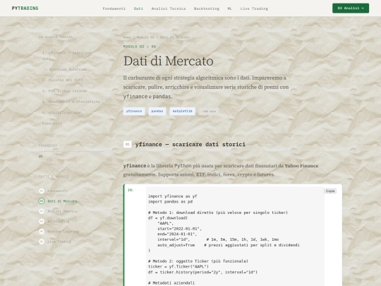 PyTrading/dati screenshot
