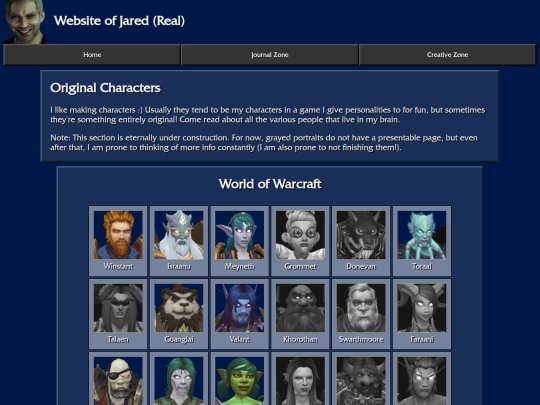 characters_website screenshot