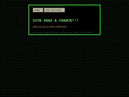 dillonblog/peas-on-earth/archive screenshot