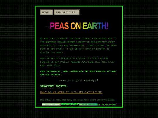 dillonblog/peas-on-earth screenshot