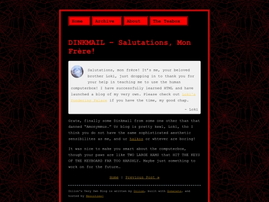 dillonblog/posts/dinkmail-salutations screenshot