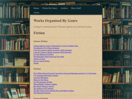 works-by-genre screenshot