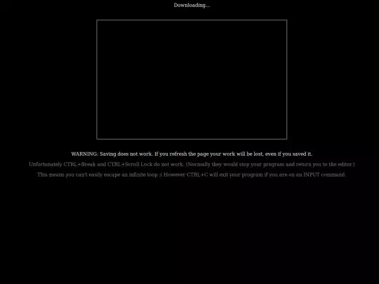 QBasic/qbasiconline screenshot