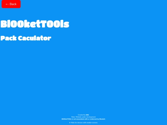 tools/pack-calculator screenshot