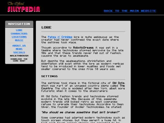 encyclopedia/lore screenshot