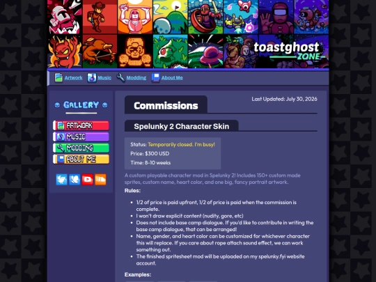 commissions screenshot