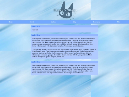 Blog screenshot