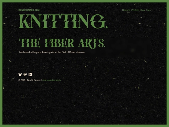 tags/knitting screenshot