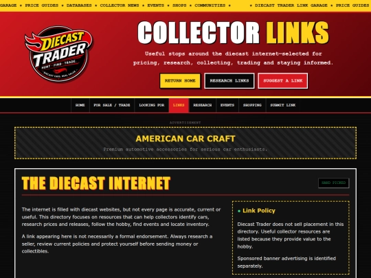 links screenshot