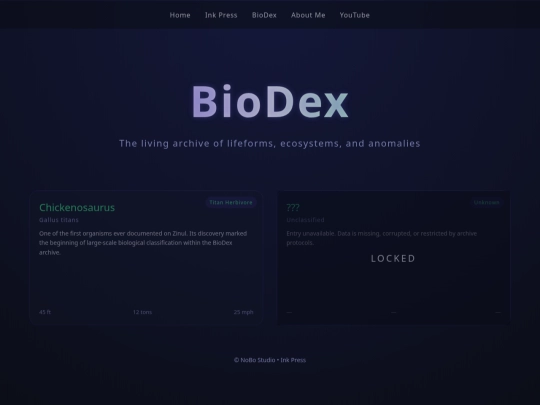 BioDex screenshot