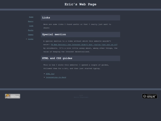 links screenshot