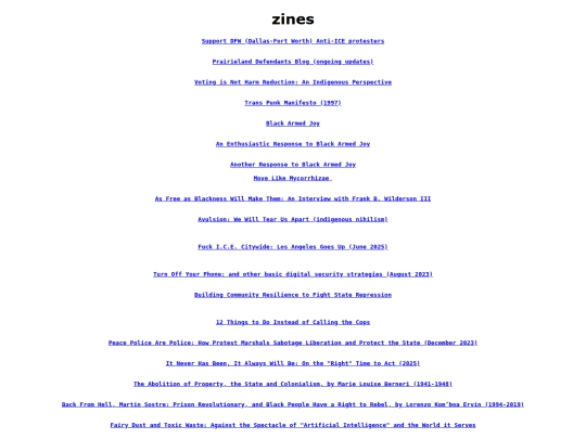 zines screenshot