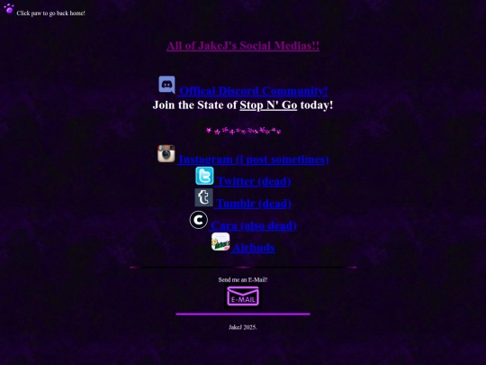 socials screenshot