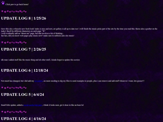 updatelog screenshot