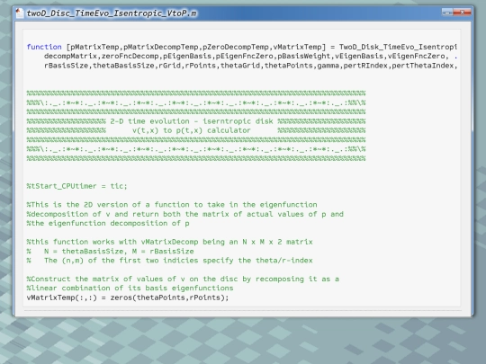 matlab-code-mobile/twoD_disc_isentropic_mobile/TwoD_Disc_TimeEvo_Isentropic_VtoP_Mobile screenshot