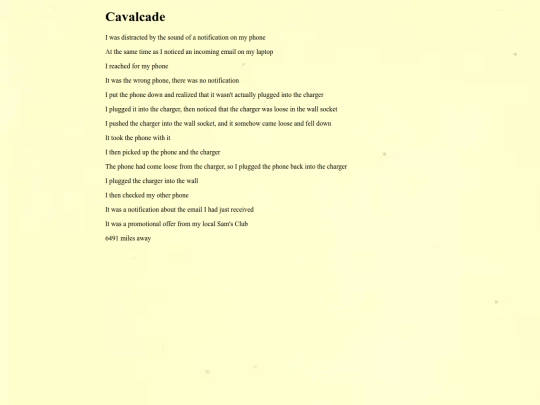 text/Cavalcade screenshot