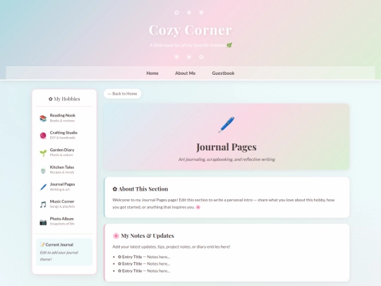 journaling screenshot