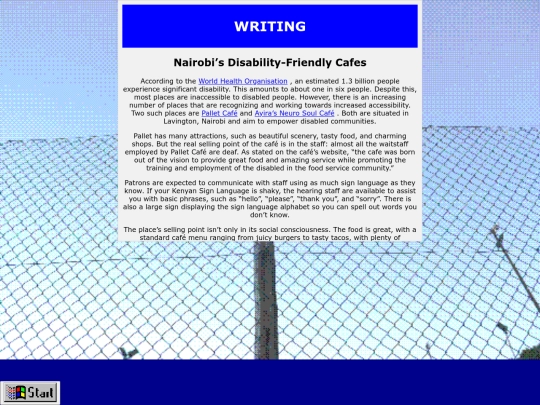writingnairobicafes screenshot
