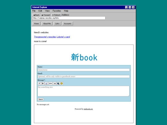links screenshot