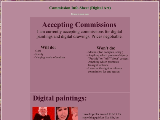 commissions screenshot