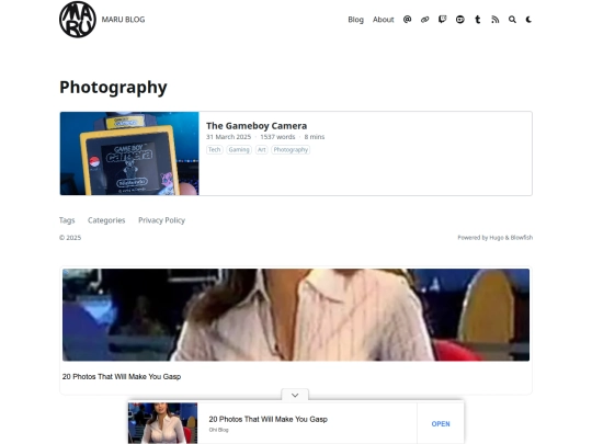 blog/tags/photography screenshot