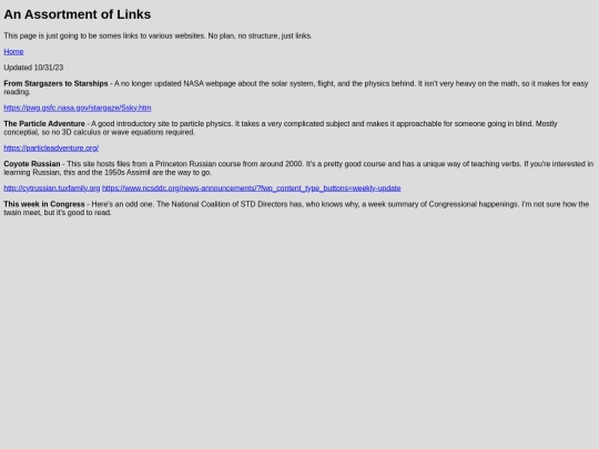 links screenshot