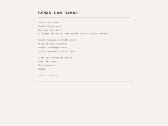 artikel/Benak-dan-Samar screenshot