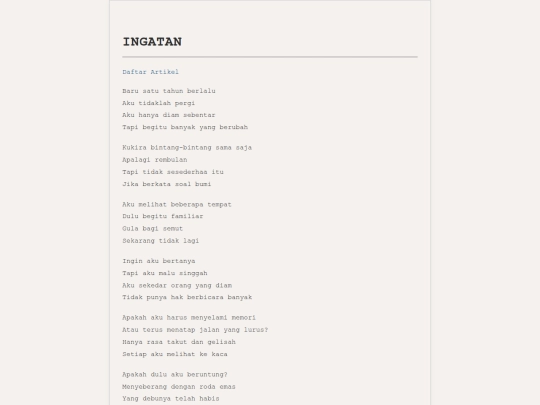 artikel/ingatan screenshot