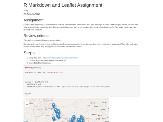 LeafletAssignment screenshot