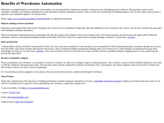 BenefitsofWarehouseAutomation screenshot