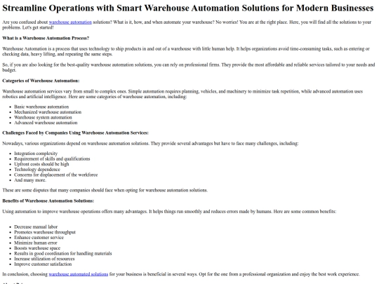 StreamlineOperationswithSmartWarehouseAutomationSolutionsforModernBusinesses screenshot