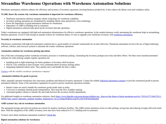 StreamlineWarehouseOperationswithWarehouseAutomationSolutions screenshot