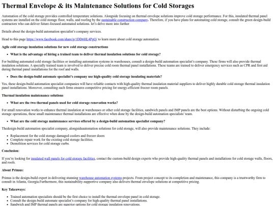 ThermalEnvelopeitsMaintenanceSolutionsforColdStorages screenshot