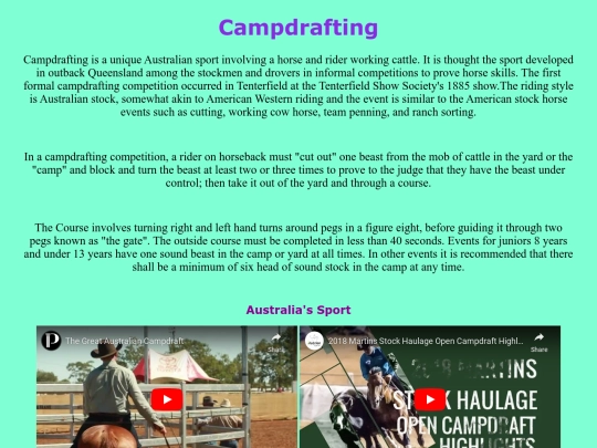 Pages/Campdrafting screenshot