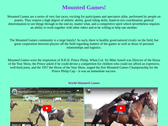 Pages/Mounted Games screenshot