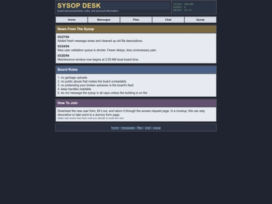 sysop screenshot