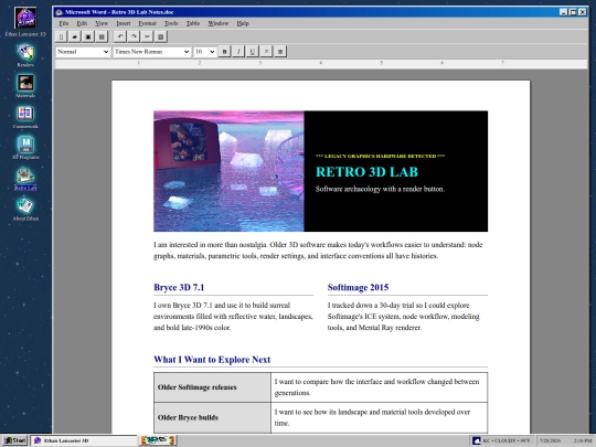 retro-lab screenshot