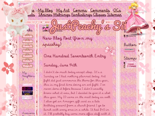Blog screenshot