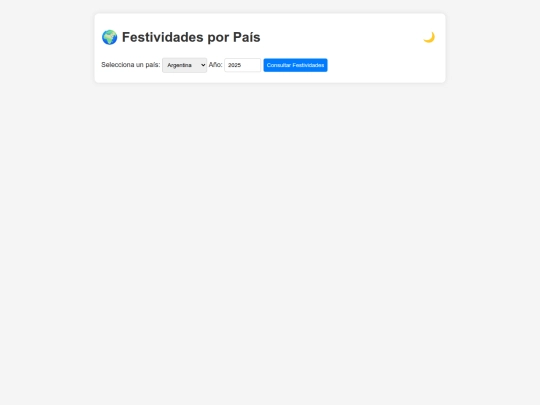 Calendario de días festivos screenshot