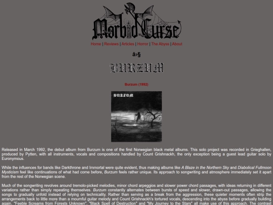 reviews/burzum screenshot