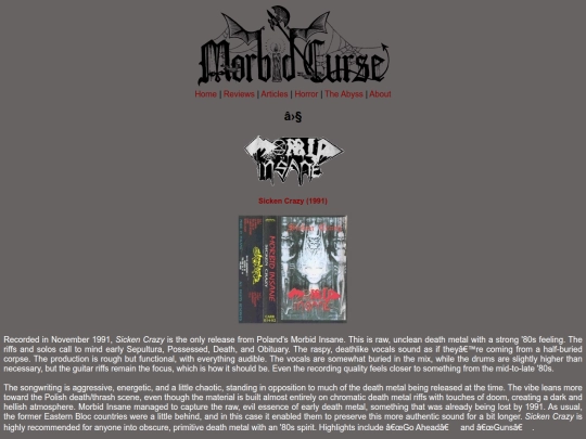 reviews/morbidinsane screenshot