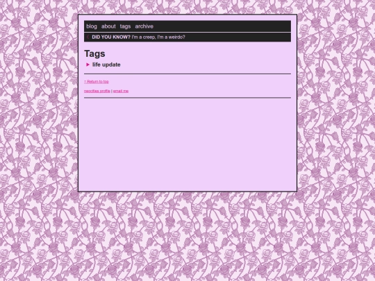 blog/tags screenshot
