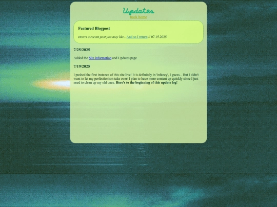 site/updates screenshot