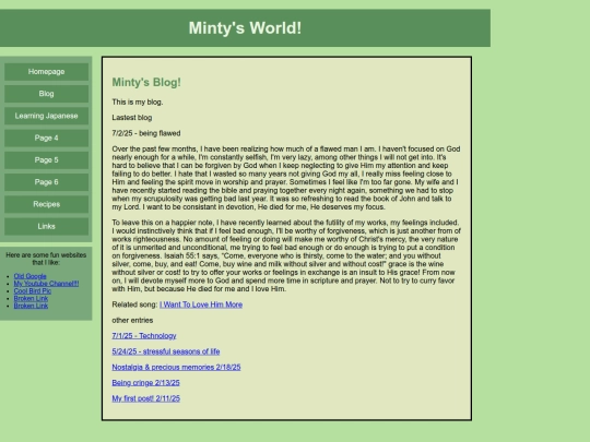 Blog screenshot