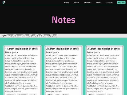 Websitem/notes screenshot
