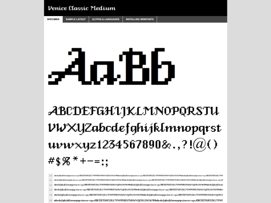 webfontkit-20250828-172133/veniceclassic-demo screenshot