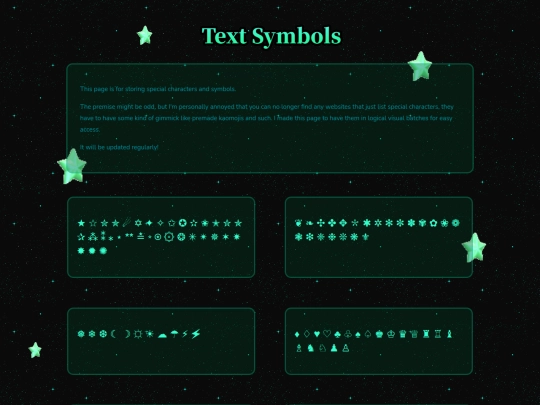 text_symbols screenshot